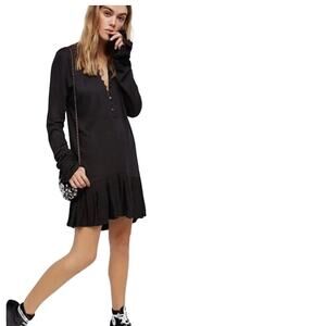 Free people “ your girl flounce" hem henley knit tunic sz large